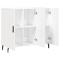vidaXL Aparador de madera de ingeniería blanco 90x34x80 cm vidaXL Aparador de madera de ingeniería blanco 90x34x80 cm