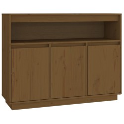 vidaXL Aparador de madera maciza de pino marrón miel 104,5x34x80 cm