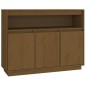 vidaXL Aparador de madera maciza de pino marrón miel 104,5x34x80 cm