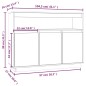 vidaXL Aparador de madera maciza de pino marrón miel 104,5x34x80 cm