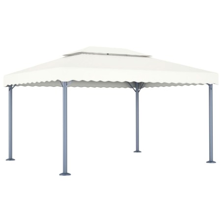 vidaXL Cenador color crema aluminio 400x300 cm