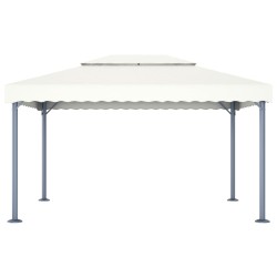 vidaXL Cenador color crema aluminio 400x300 cm