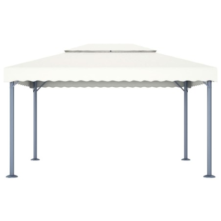 vidaXL Cenador color crema aluminio 400x300 cm