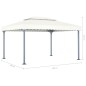 vidaXL Cenador color crema aluminio 400x300 cm vidaXL Cenador color crema aluminio 400x300 cm