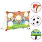 vidaXL Portería de fútbol infantil con pared de portería 120x51x77,5 cm vidaXL Portería de fútbol infantil con pared de portería 120x51x77,5 cm