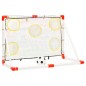 vidaXL Portería de fútbol infantil con pared de portería 120x51x77,5 cm vidaXL Portería de fútbol infantil con pared de portería 120x51x77,5 cm