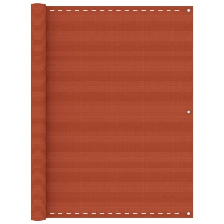 vidaXL Toldo para balcón HDPE naranja 120x600 cm