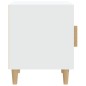 vidaXL Mesita de noche madera contrachapada blanco