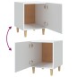 vidaXL Mesita de noche madera contrachapada blanco
