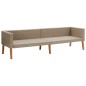 vidaXL Set de muebles de jardín 2 pzas y cojines ratán sintético beige