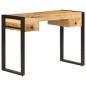 vidaXL Mesa de escritorio 2 cajones madera maciza mango 110x50x77 cm vidaXL Mesa de escritorio 2 cajones madera maciza mango 110x50x77 cm