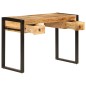 vidaXL Mesa de escritorio 2 cajones madera maciza mango 110x50x77 cm vidaXL Mesa de escritorio 2 cajones madera maciza mango 110x50x77 cm