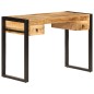 vidaXL Mesa de escritorio 2 cajones madera maciza mango 110x50x77 cm vidaXL Mesa de escritorio 2 cajones madera maciza mango 110x50x77 cm