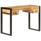 vidaXL Mesa de escritorio 2 cajones madera maciza mango 110x50x77 cm vidaXL Mesa de escritorio 2 cajones madera maciza mango 110x50x77 cm