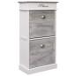 vidaXL Mueble zapatero de madera de Paulownia gris 50x28x98 cm vidaXL Mueble zapatero de madera de Paulownia gris 50x28x98 cm
