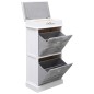 vidaXL Mueble zapatero de madera de Paulownia gris 50x28x98 cm vidaXL Mueble zapatero de madera de Paulownia gris 50x28x98 cm