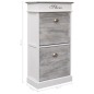 vidaXL Mueble zapatero de madera de Paulownia gris 50x28x98 cm vidaXL Mueble zapatero de madera de Paulownia gris 50x28x98 cm