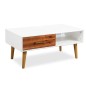 vidaXL Mesa de centro de madera de acacia maciza 90x50x40 cm vidaXL Mesa de centro de madera de acacia maciza 90x50x40 cm