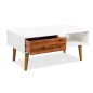 vidaXL Mesa de centro de madera de acacia maciza 90x50x40 cm vidaXL Mesa de centro de madera de acacia maciza 90x50x40 cm