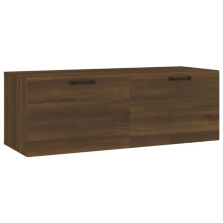 vidaXL Armario pared madera contrachapada marrón roble 100x36,5x35 cm