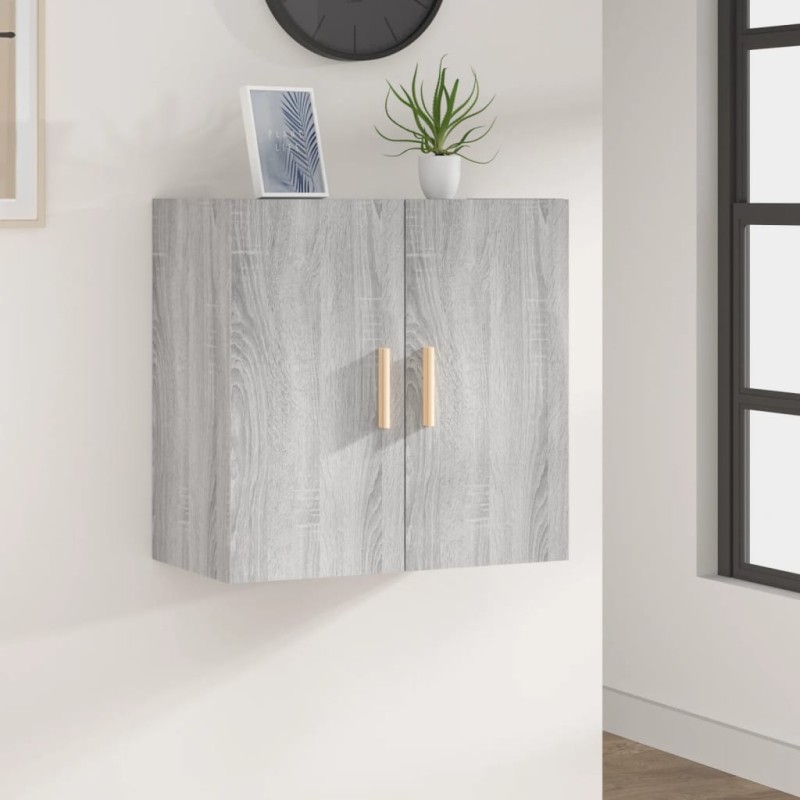 vidaXL Armario de pared madera contrachapada gris Sonoma 60x30x60 cm vidaXL Armario de pared madera contrachapada gris Sonoma 60x30x60 cm