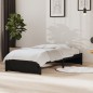 vidaXL Estructura de cama individual madera maciza negra 90x190 cm vidaXL Estructura de cama individual madera maciza negra 90x190 cm