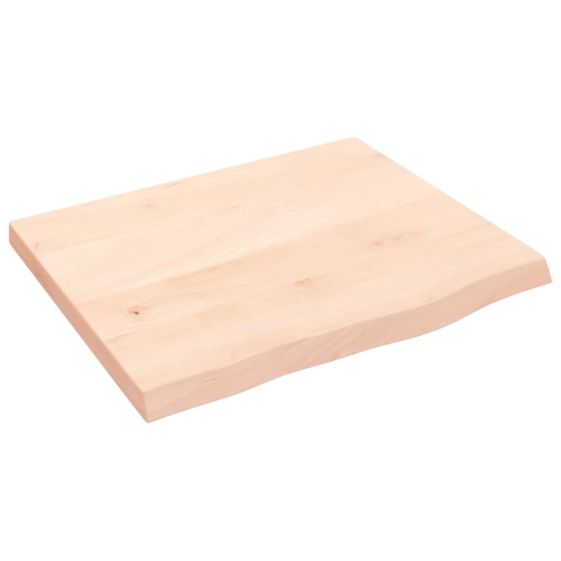 vidaXL Estante de pared madera maciza roble sin tratar 60x50x(2-4) cm vidaXL Estante de pared madera maciza roble sin tratar 60x50x(2-4) cm
