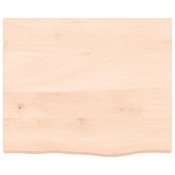vidaXL Estante de pared madera maciza roble sin tratar 60x50x(2-4) cm
