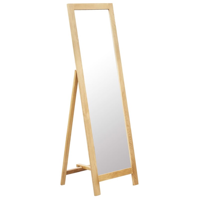 vidaXL Espejo de pie 48x46,5x150 cm madera maciza de roble vidaXL Espejo de pie 48x46,5x150 cm madera maciza de roble
