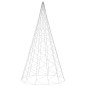 vidaXL Árbol de Navidad en asta de bandera 1400 LED azul 500 cm