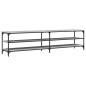 vidaXL Mueble TV metal y madera contrachapada gris Sonoma 200x30x50 cm