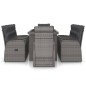 vidaXL Set de comedor de jardín 11 pzas y cojines ratán sintético gris vidaXL Set de comedor de jardín 11 pzas y cojines ratán sintético gris