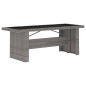 vidaXL Set de comedor de jardín 11 pzas y cojines ratán sintético gris vidaXL Set de comedor de jardín 11 pzas y cojines ratán sintético gris