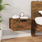 vidaXL Mesitas de noche de pared 2 uds color roble ahumado 34x30x20 cm vidaXL Mesitas de noche de pared 2 uds color roble ahumado 34x30x20 cm