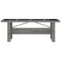 vidaXL Set de comedor de jardín 11 pzas y cojines ratán sintético gris vidaXL Set de comedor de jardín 11 pzas y cojines ratán sintético gris