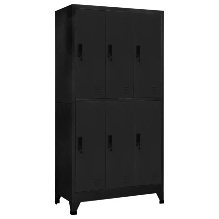 vidaXL Taquilla de acero negro 90x45x180 cm