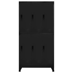 vidaXL Taquilla de acero negro 90x45x180 cm