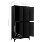 vidaXL Taquilla de acero negro 90x45x180 cm vidaXL Taquilla de acero negro 90x45x180 cm