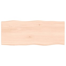vidaXL Tablero de mesa madera maciza roble borde natural 100x40x2 cm
