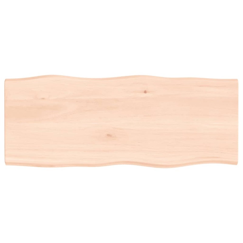 vidaXL Tablero de mesa madera maciza roble borde natural 100x40x2 cm