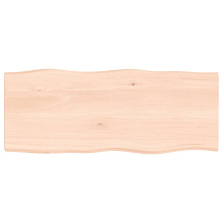 vidaXL Tablero de mesa madera maciza roble borde natural 100x40x2 cm
