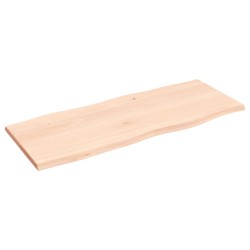 vidaXL Tablero de mesa madera maciza roble borde natural 100x40x2 cm