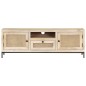 vidaXL Mueble para TV madera maciza mango y caña natural 120x30x40 cm