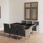 vidaXL Set comedor jardín 7 pzas ratán sintético gris antracita y gris vidaXL Set comedor jardín 7 pzas ratán sintético gris antracita y gris