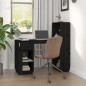vidaXL Escritorio de madera maciza de pino negro 110x53x117 cm vidaXL Escritorio de madera maciza de pino negro 110x53x117 cm