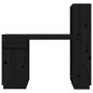 vidaXL Escritorio de madera maciza de pino negro 110x53x117 cm vidaXL Escritorio de madera maciza de pino negro 110x53x117 cm