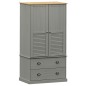 vidaXL Armario VIGO madera maciza de pino gris 90x55x176 cm