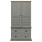 vidaXL Armario VIGO madera maciza de pino gris 90x55x176 cm
