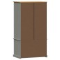 vidaXL Armario VIGO madera maciza de pino gris 90x55x176 cm