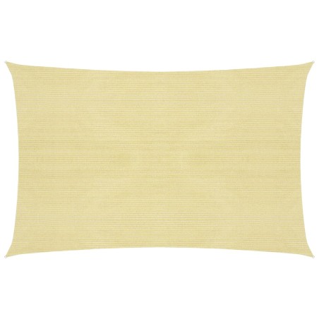 vidaXL Toldo de vela beige HDPE 160 g/m² 2x3 m